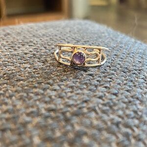 Elegant sterling Silver Ring with amethyst Gemstone